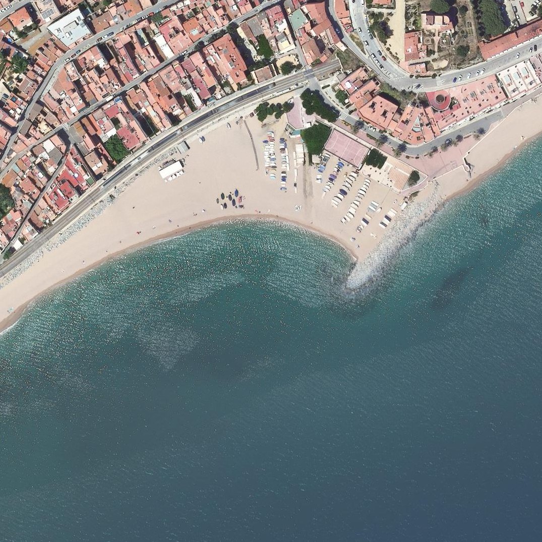 Aerial map of Platja de les Barques