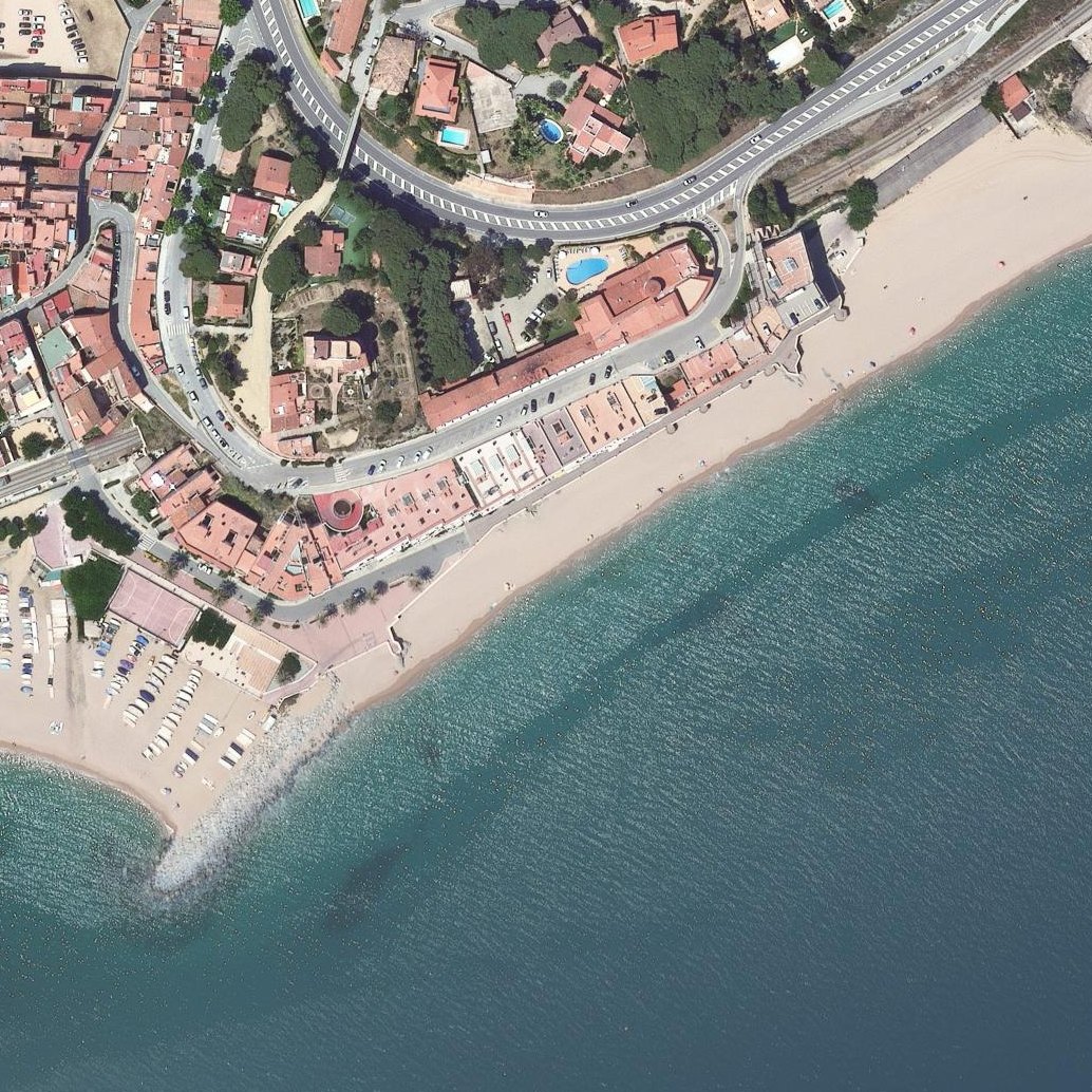 Aerial map of Platja de les Escaletes