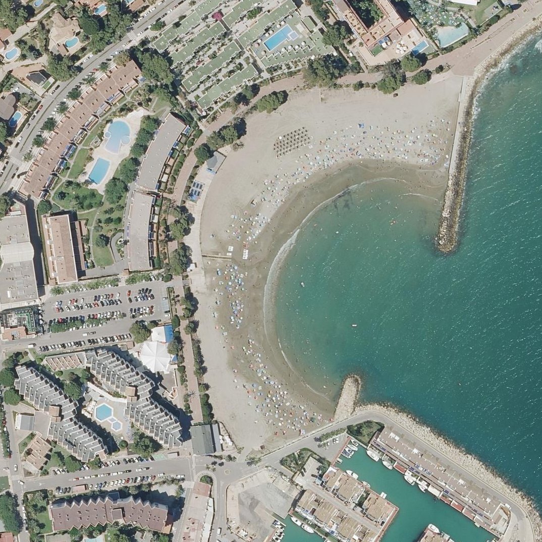 Aerial map of Platja de les Fonts