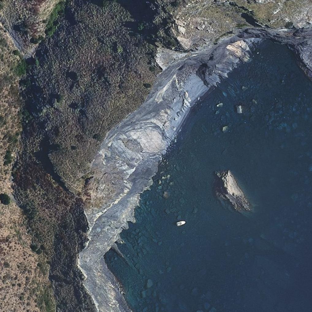 Aerial map of Platja de les Fresses