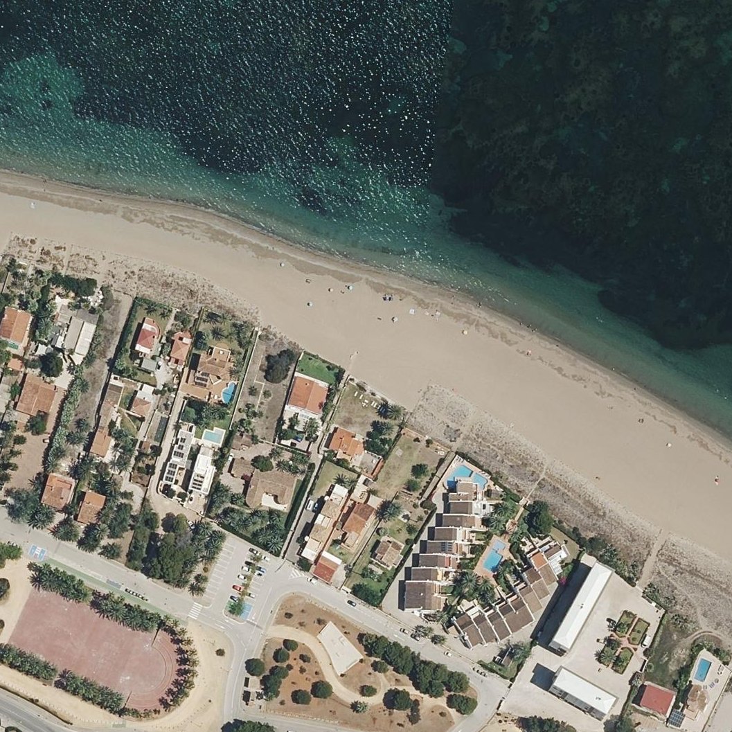 Aerial map of Platja de les Marines