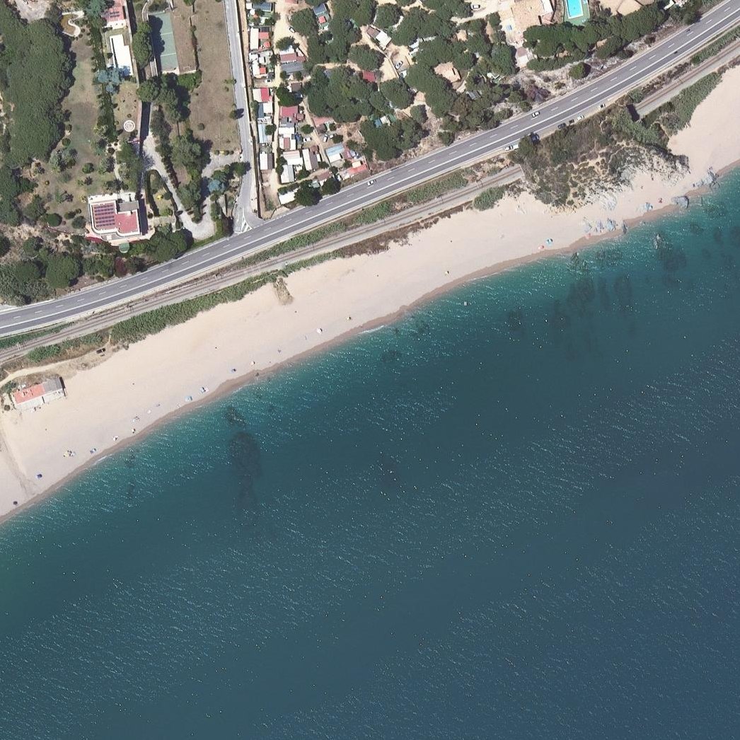 Aerial map of Platja de les Roques Blanques