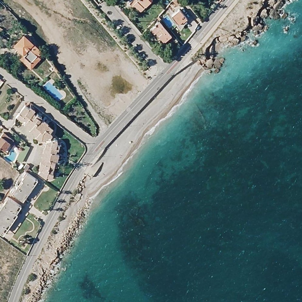 Aerial map of Platja de les Salines