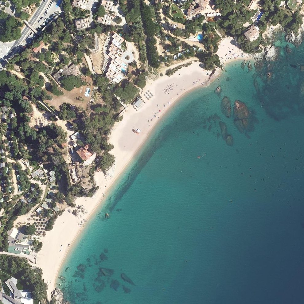 Aerial map of Platja de les Torretes