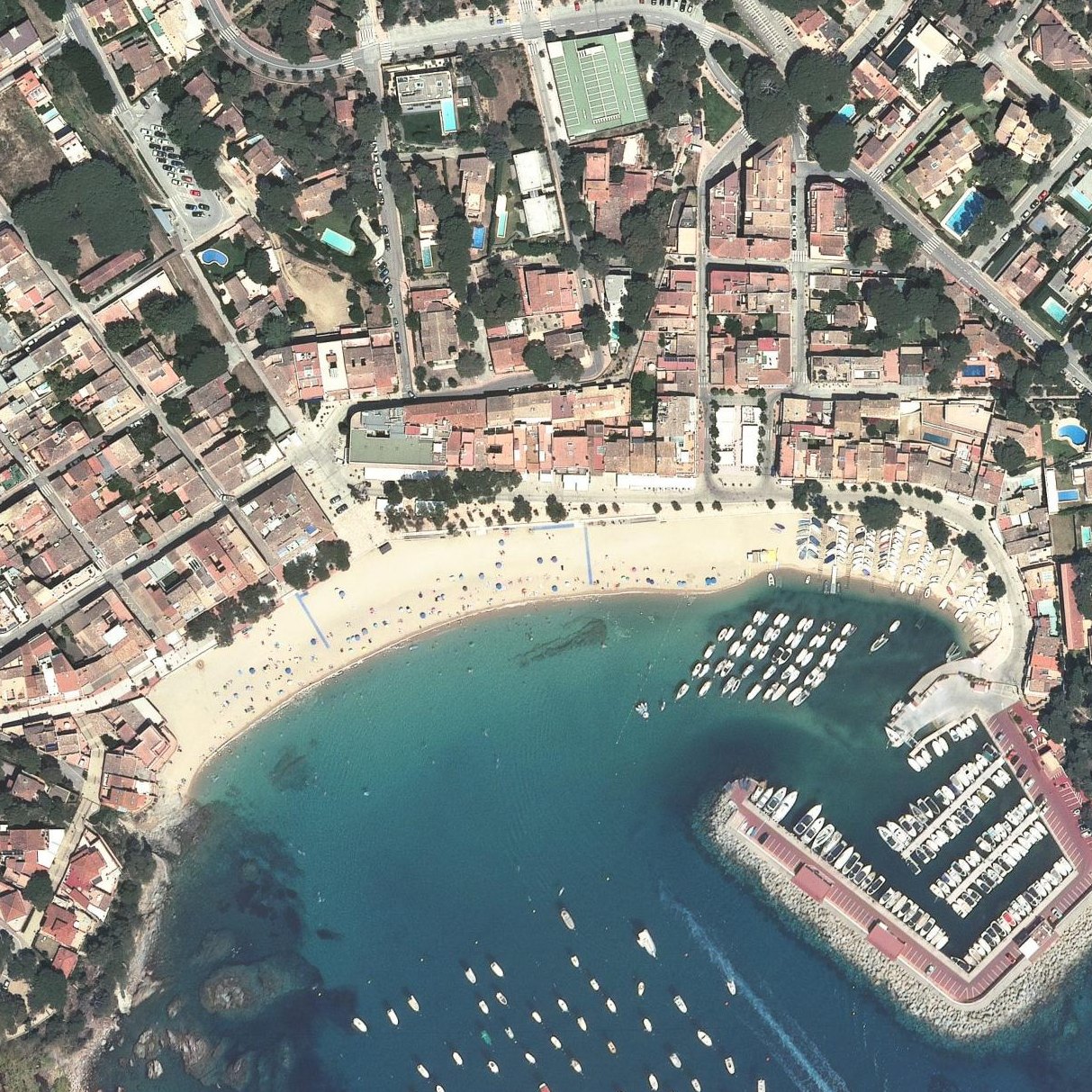 Aerial map of Platja de Llafranc