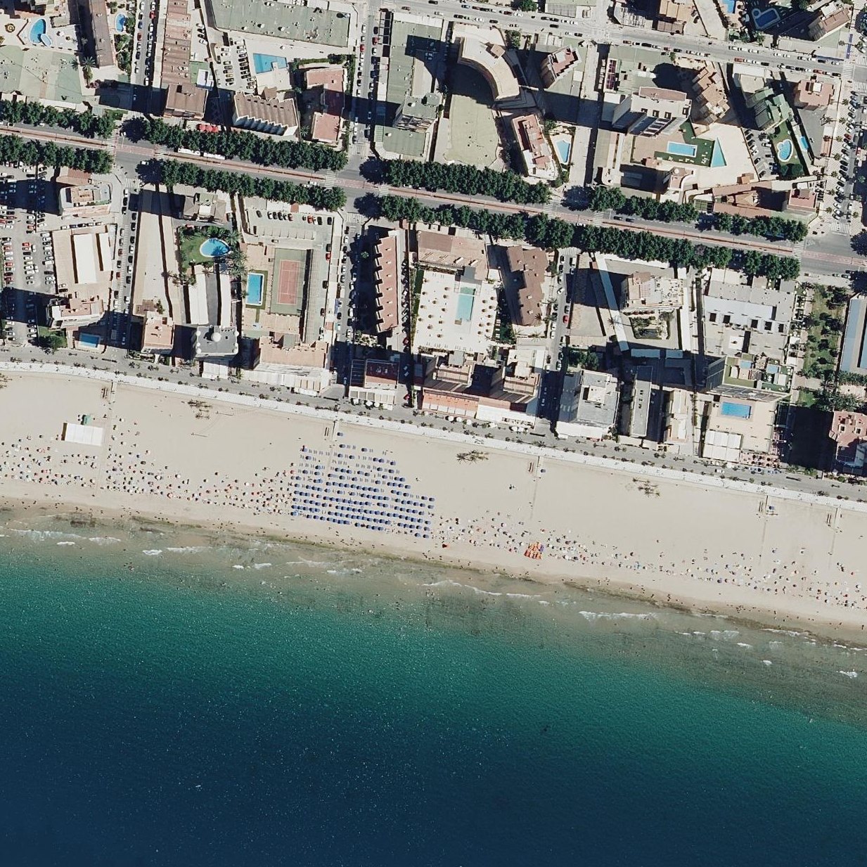 Aerial map of Platja de Llevant