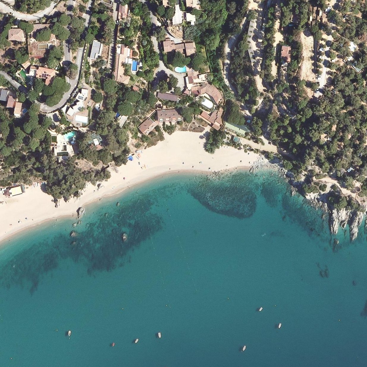 Aerial map of Platja de Llevant de Llorell