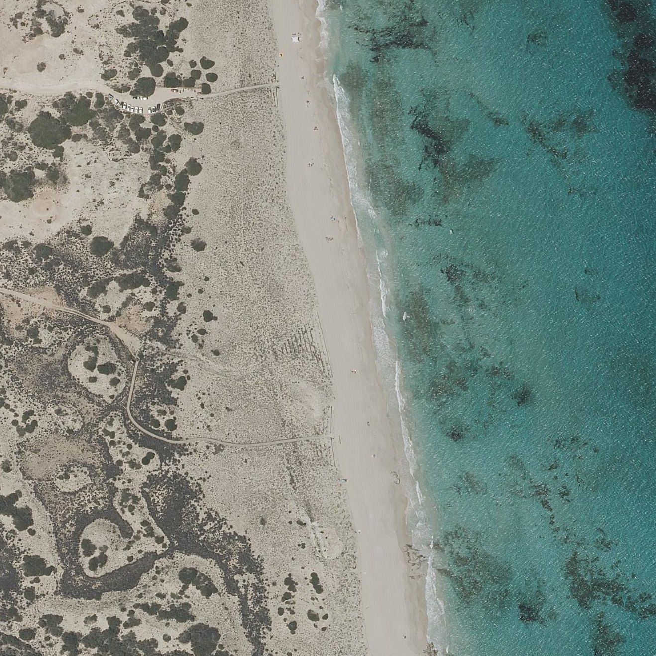 Aerial map of Platja de Llevant