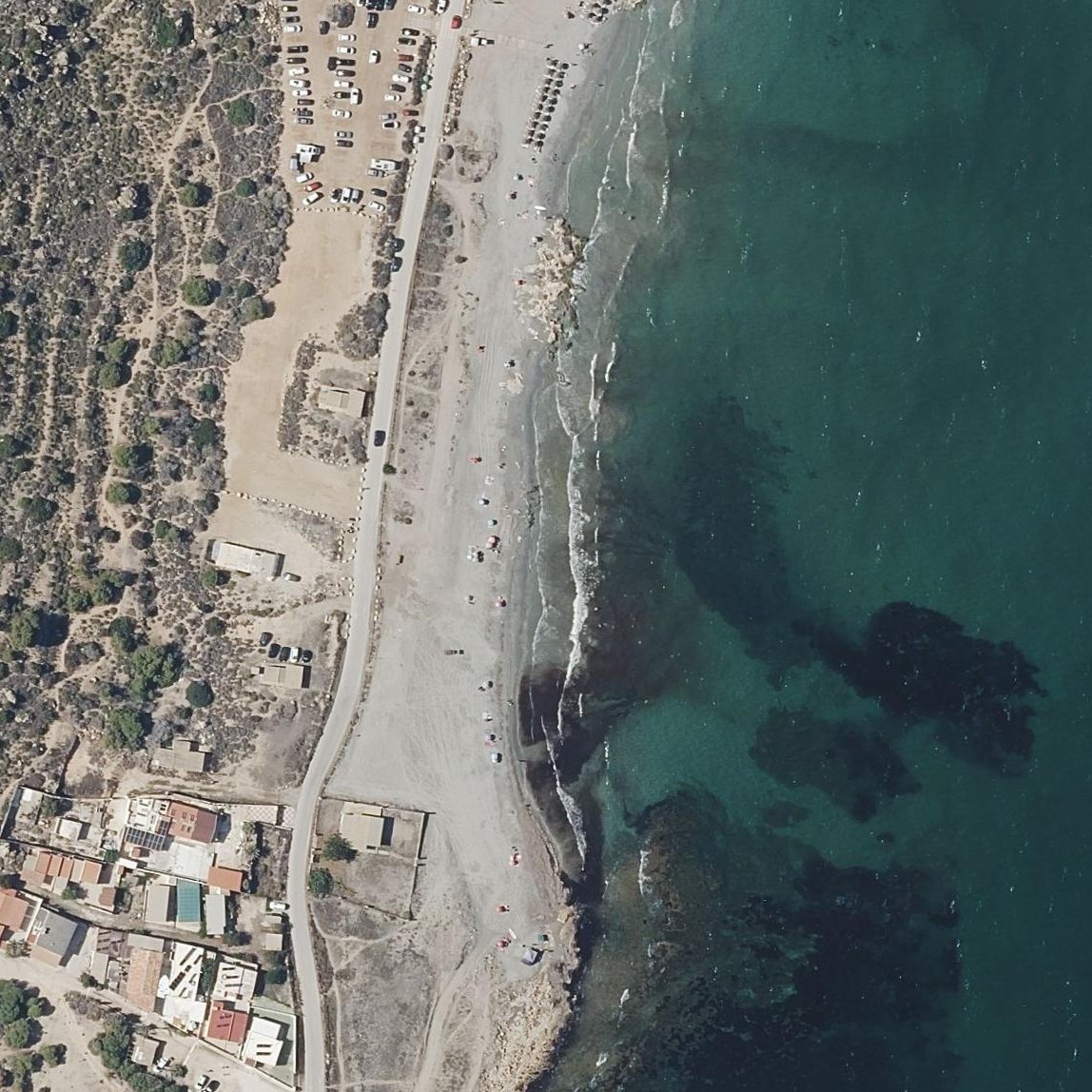 Aerial map of Platja de Mare de Deu