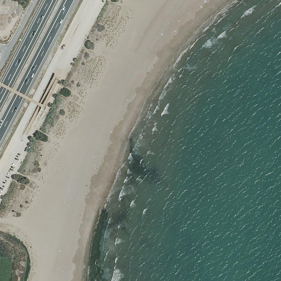 Aerial map of Platja de Meliana