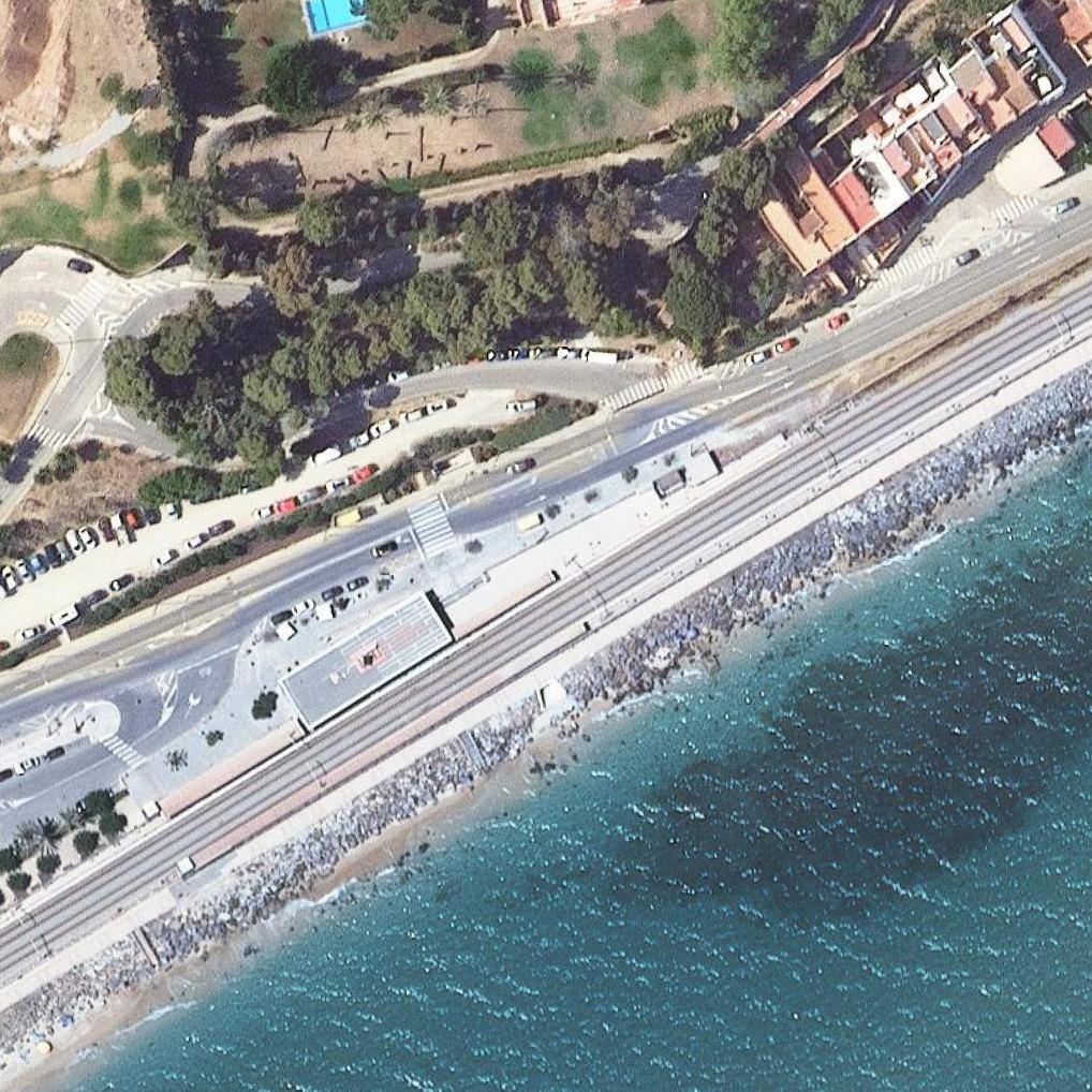 Aerial map of Platja de Montgat