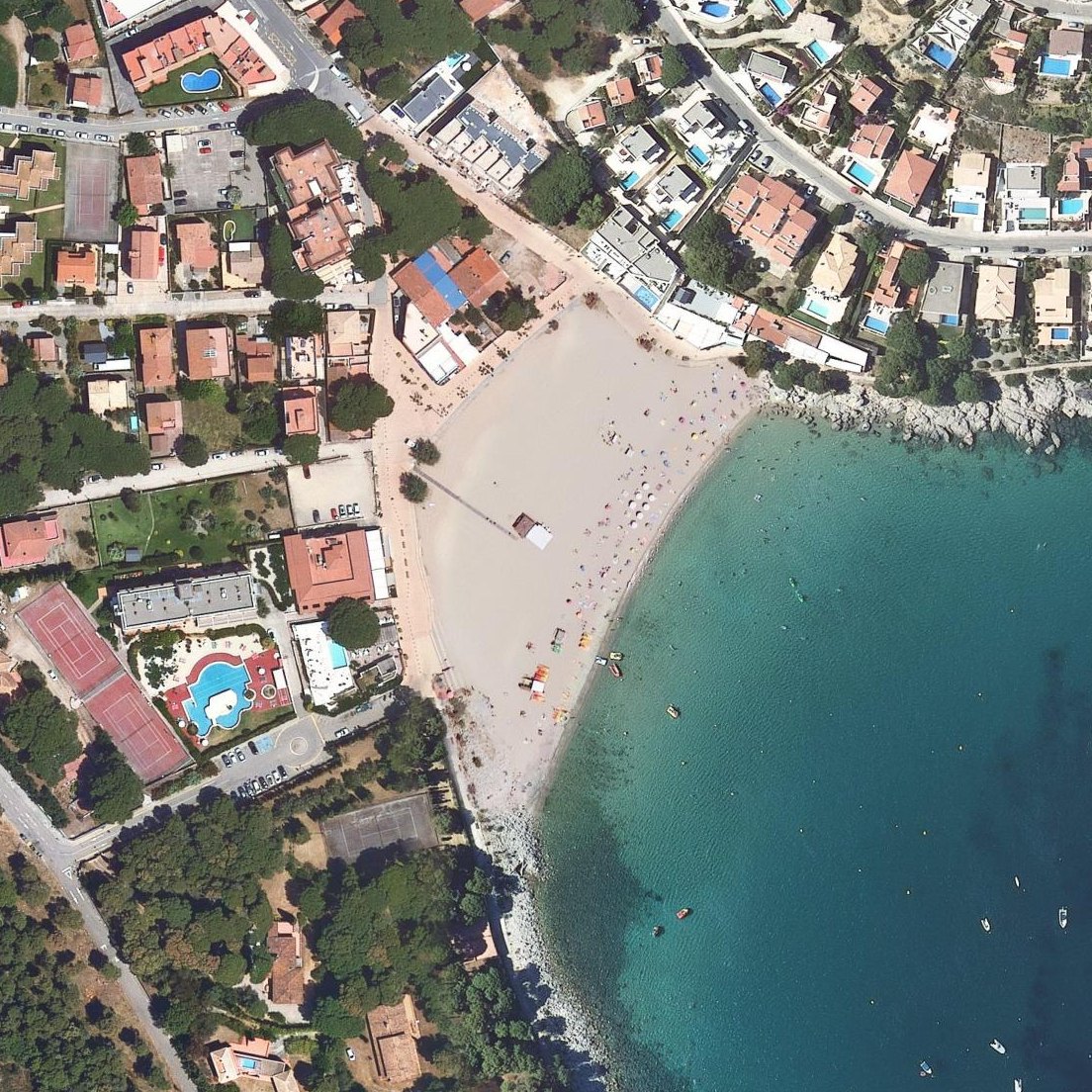 Aerial map of Platja de Montgó