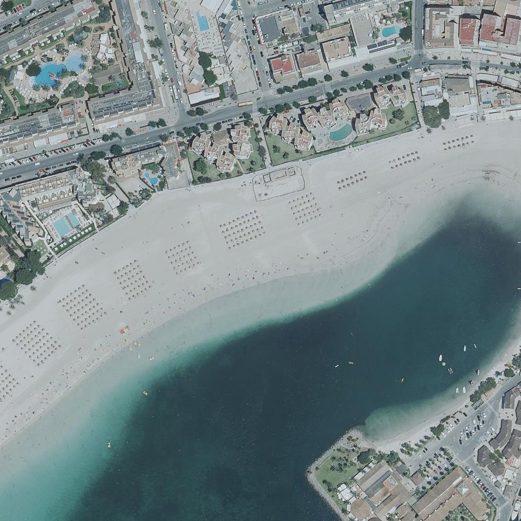 Aerial map of Platja de Muro