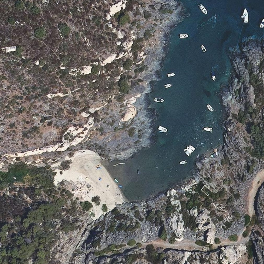 Aerial map of Platja de Neganta
