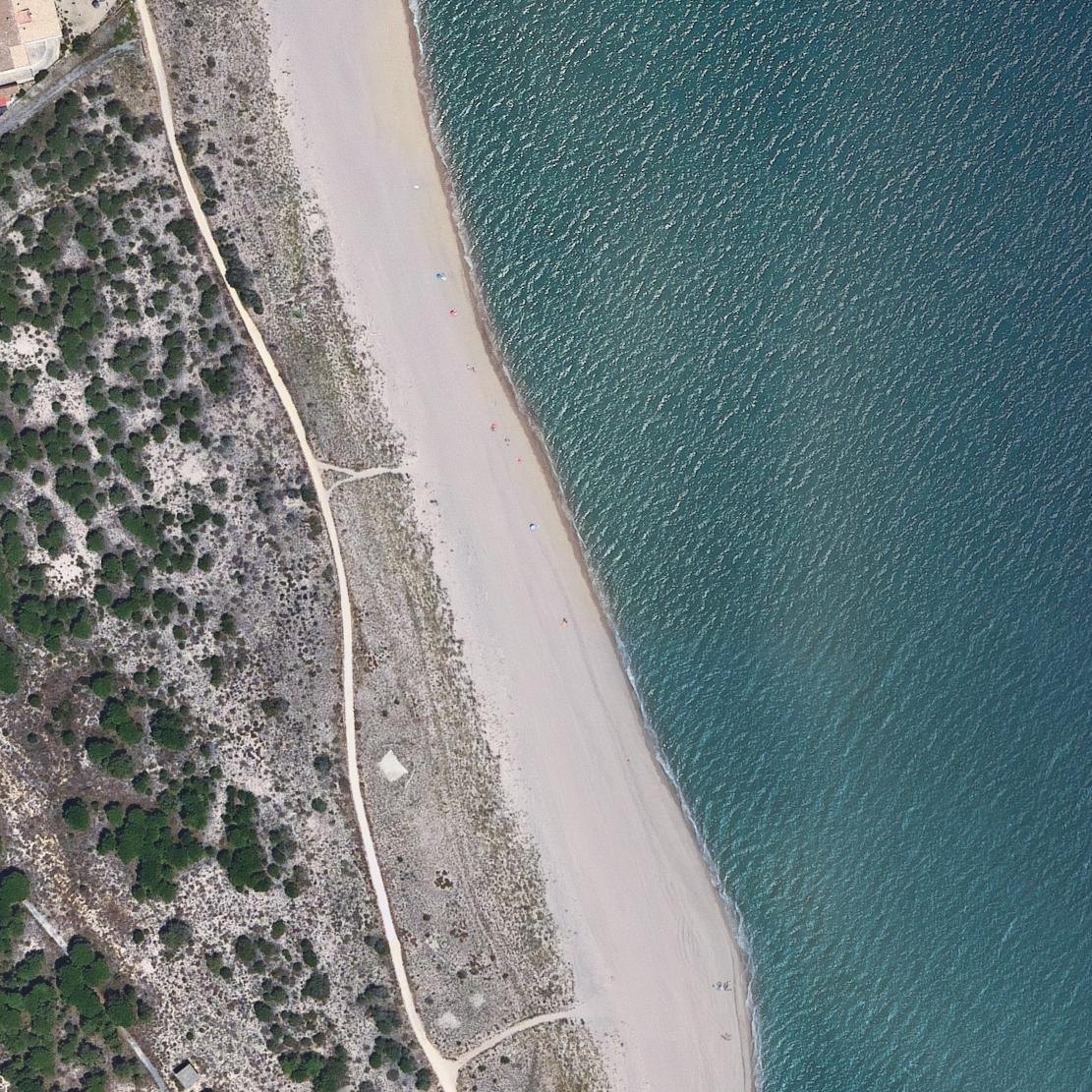 Aerial map of Platja de Pals