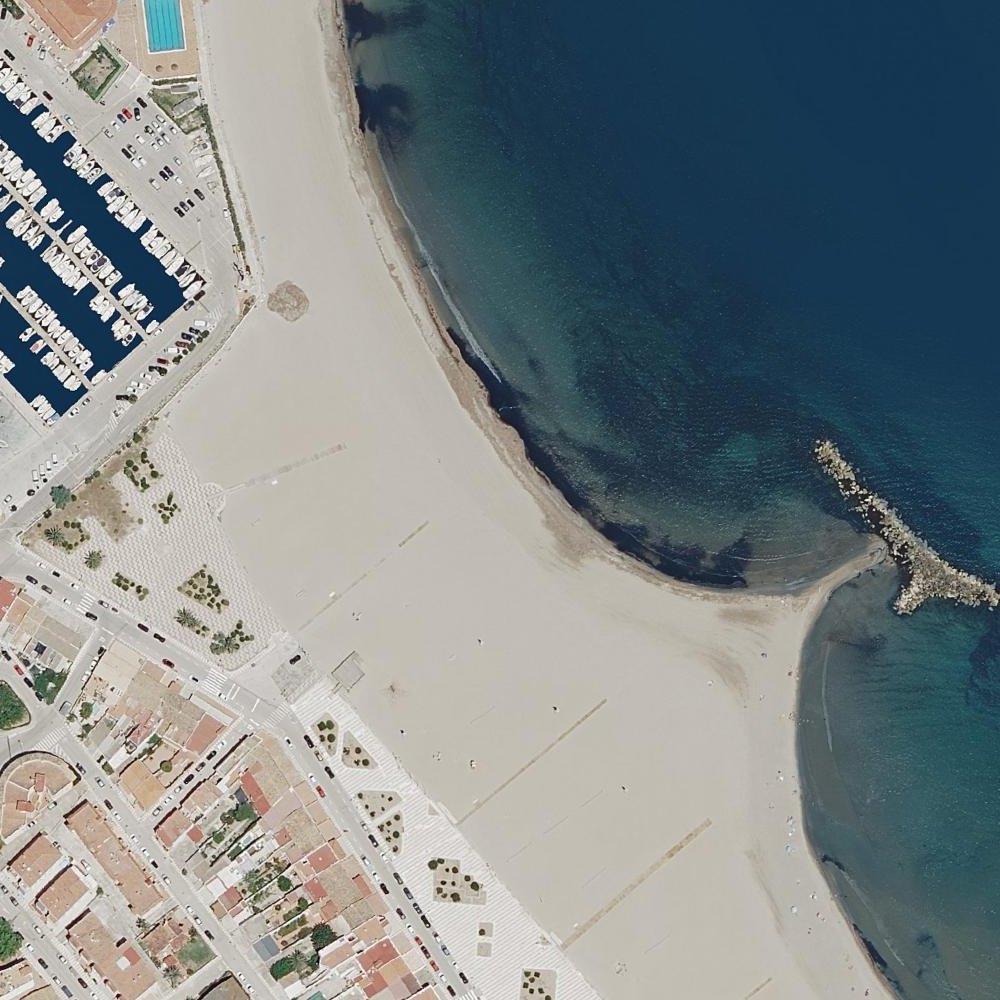 Aerial map of Platja de Pau Pi