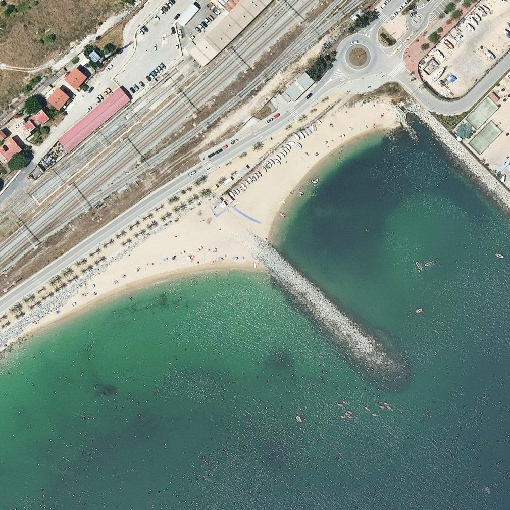 Aerial map of Platja de Ponent