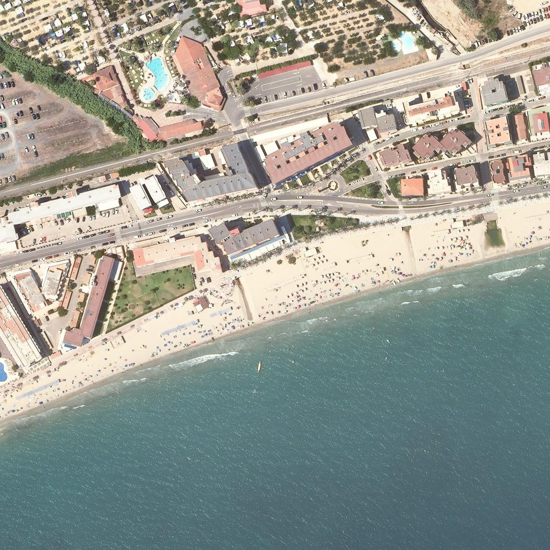 Aerial map of Platja de Ponent