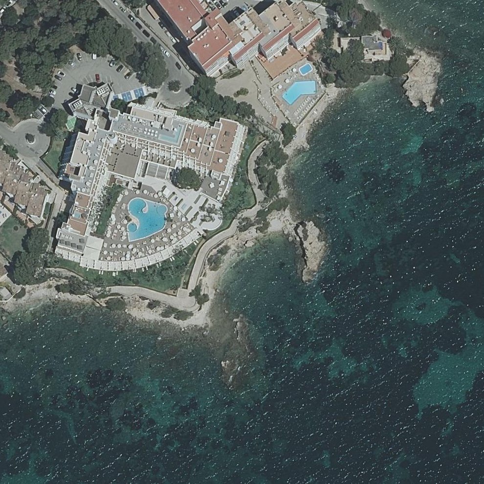 Aerial map of Platja de Ponent Mar