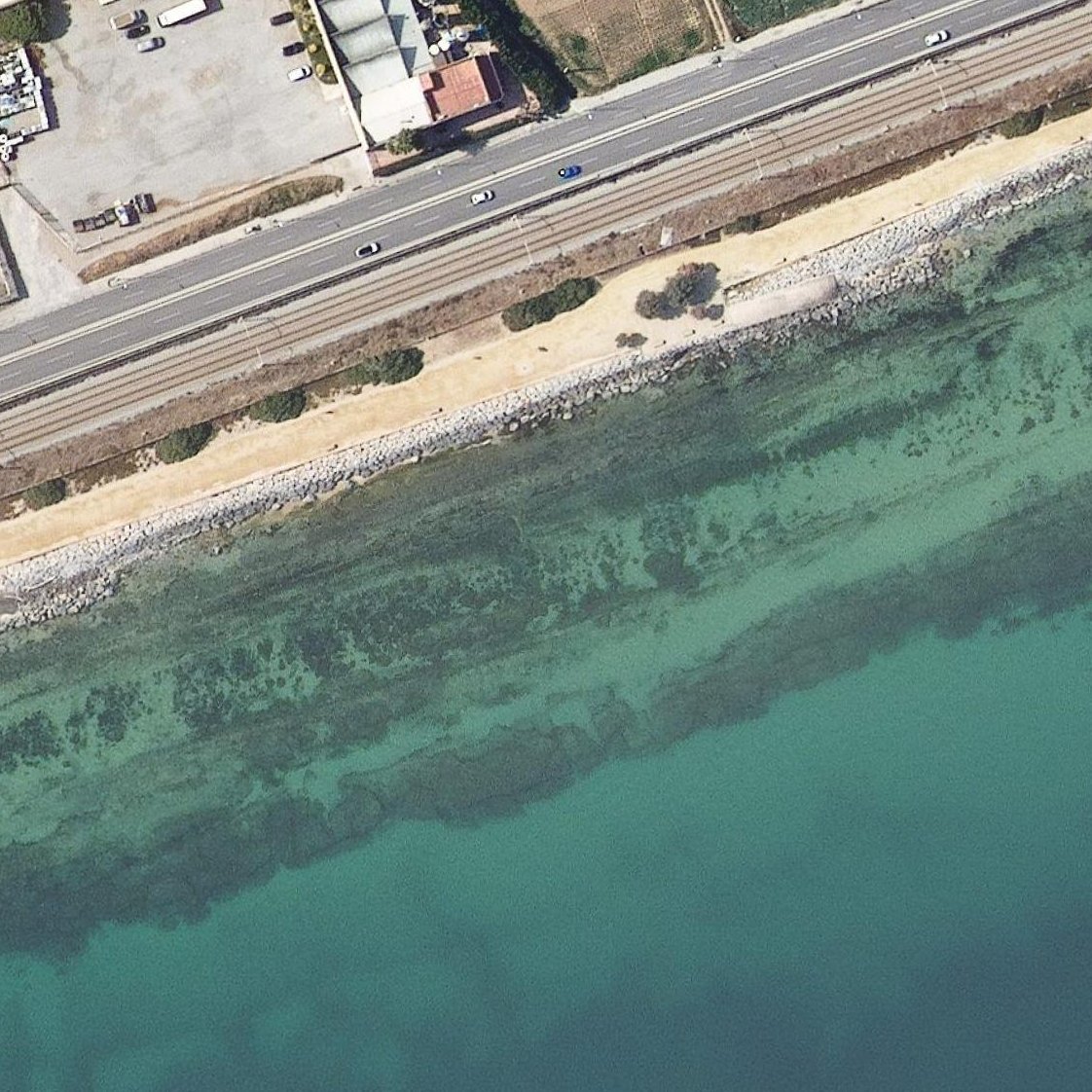 Aerial map of Platja de Ponent