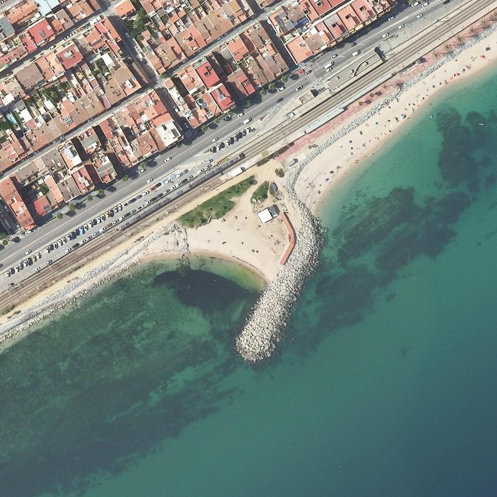 Aerial map of Platja de Ponent