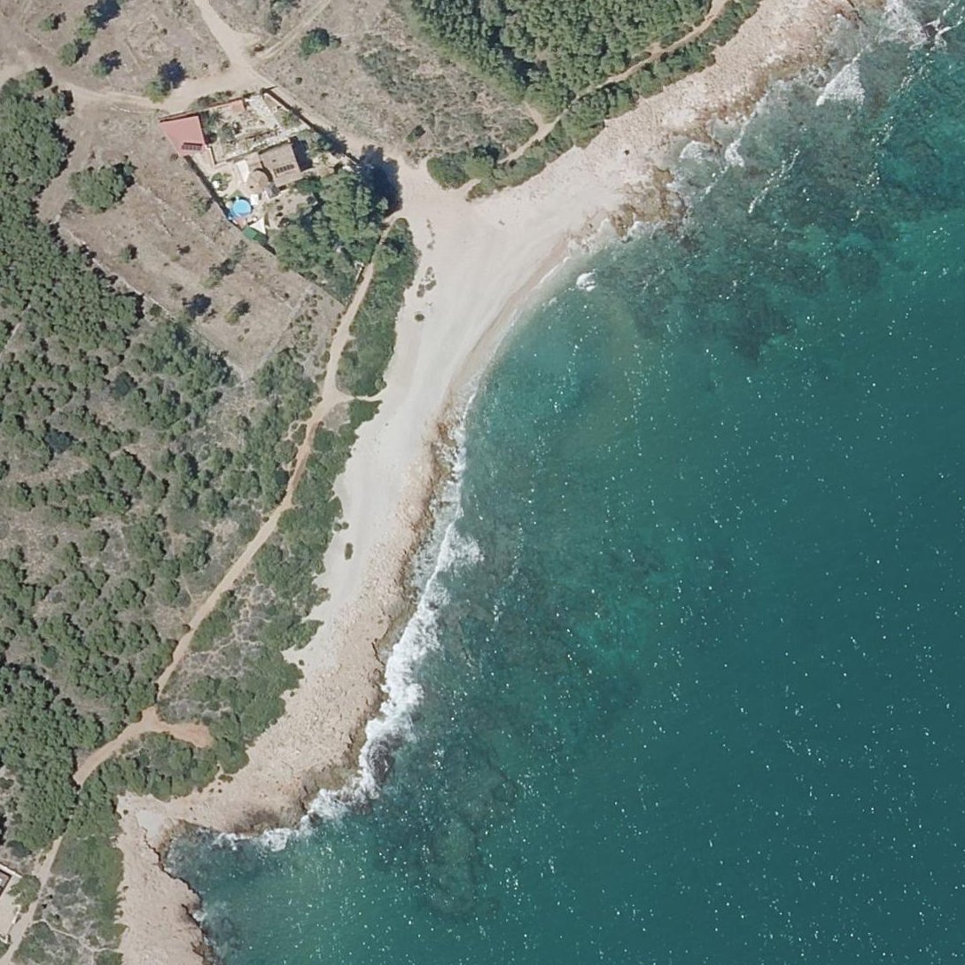 Aerial map of Platja de Ribamar