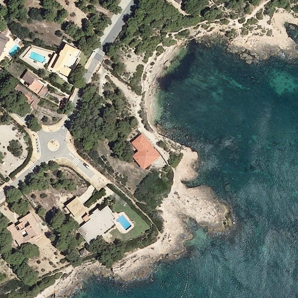 Aerial map of Platja de Ribes Altes