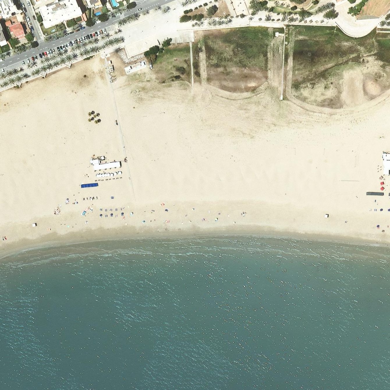 Aerial map of Platja de Ribes Roges
