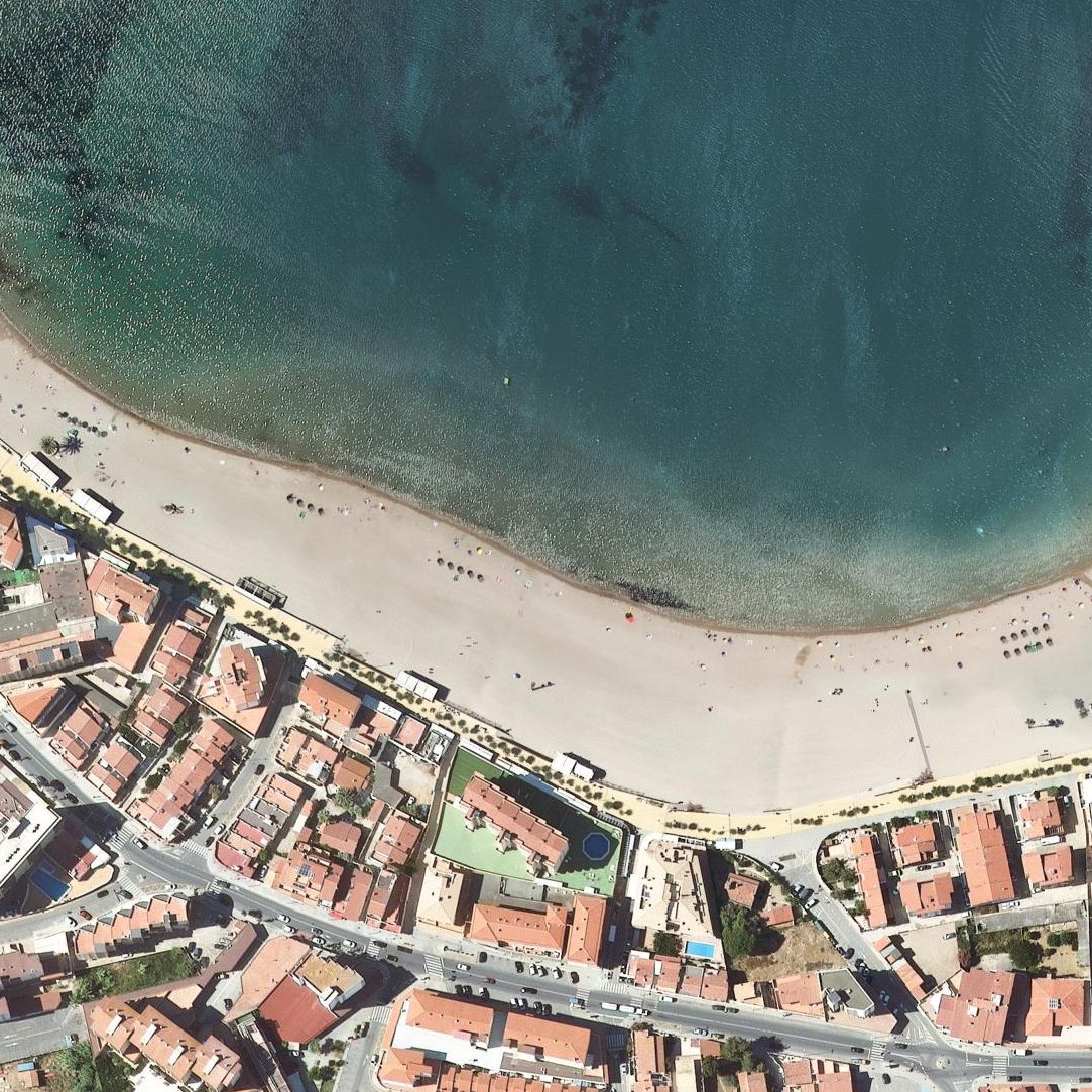 Aerial map of Platja de Riells