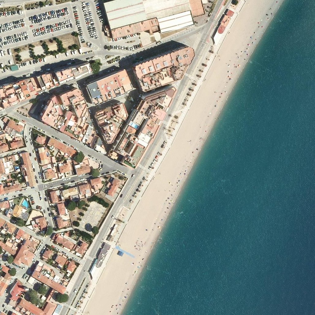 Aerial map of Platja de S'Abanell