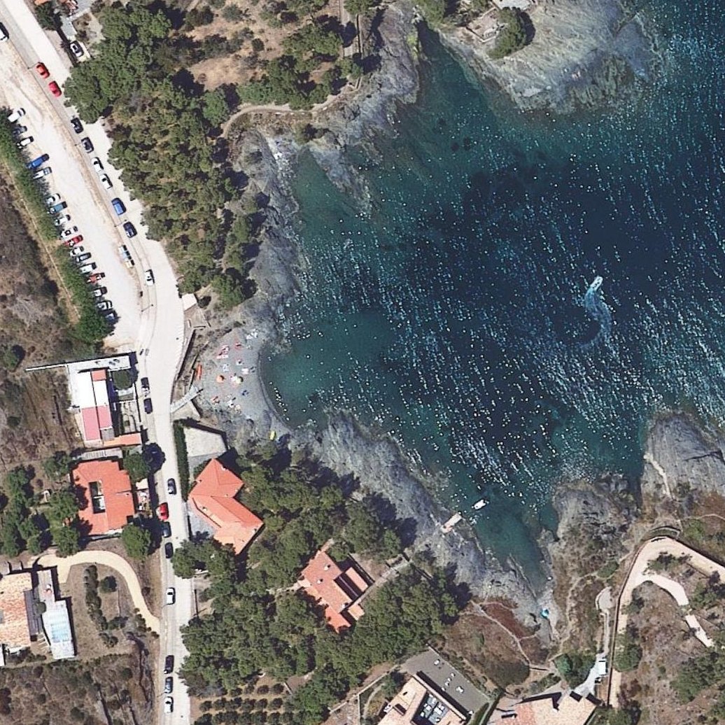 Aerial map of Platja de s'Alqueria