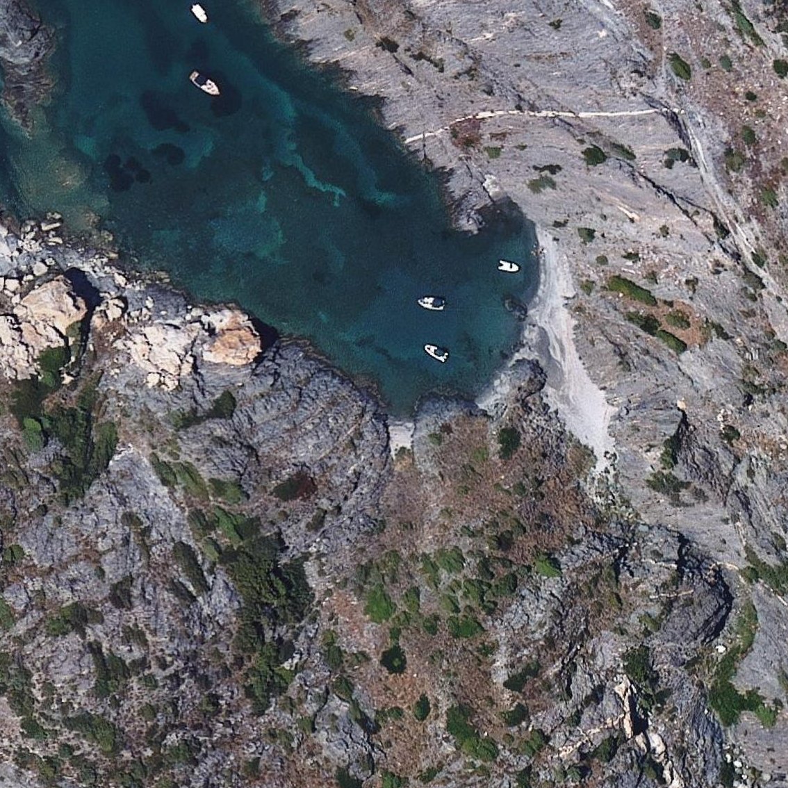 Aerial map of Platja de s'Arena