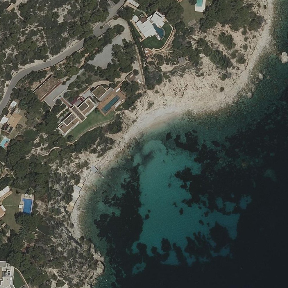 Aerial map of Platja de S'Esqueneta Arenesta