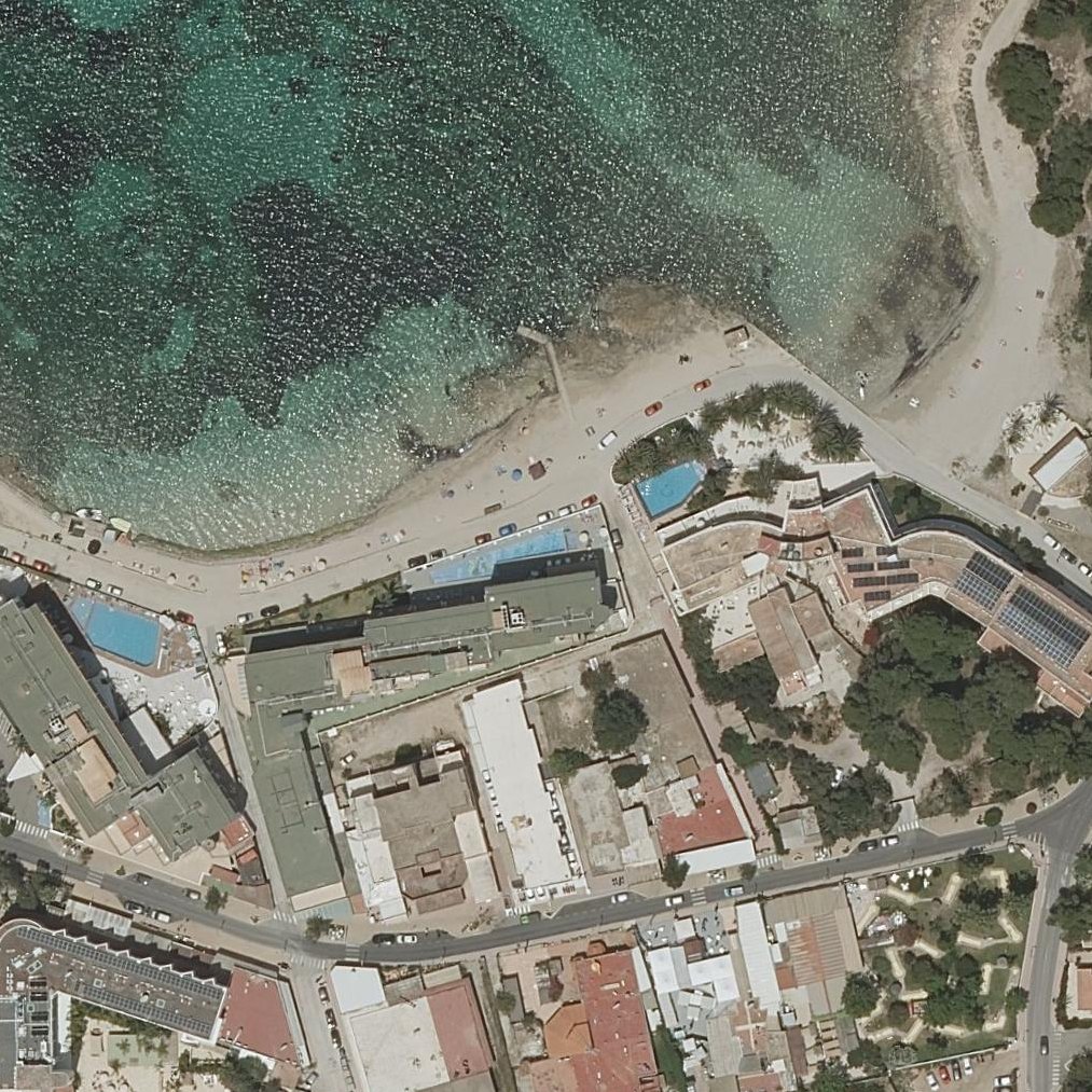 Aerial map of Platja de s'Estanyol