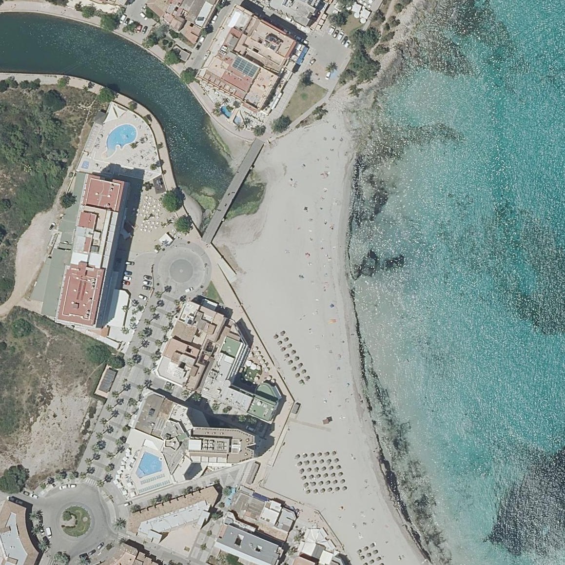 Aerial map of Platja de s'Illot