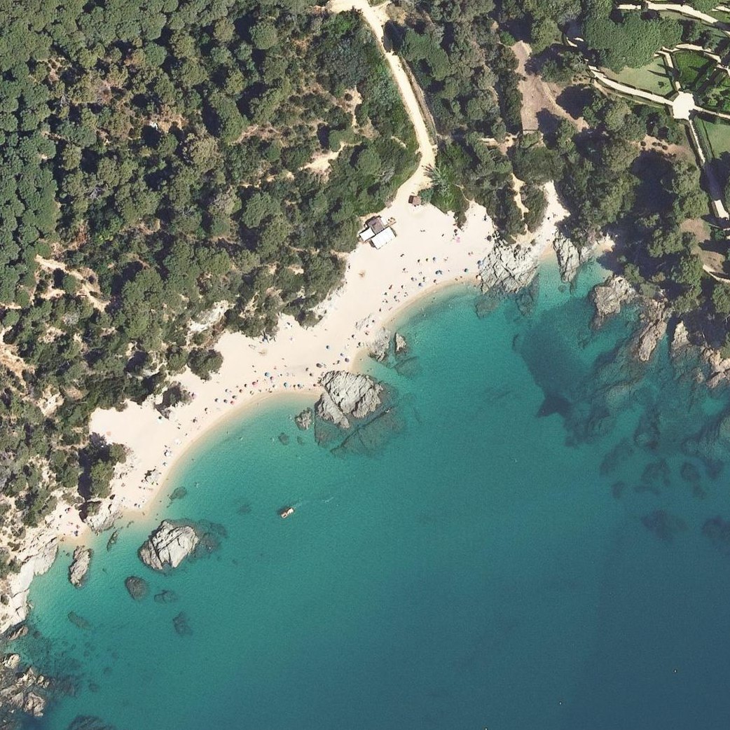 Aerial map of Platja de sa Boadella