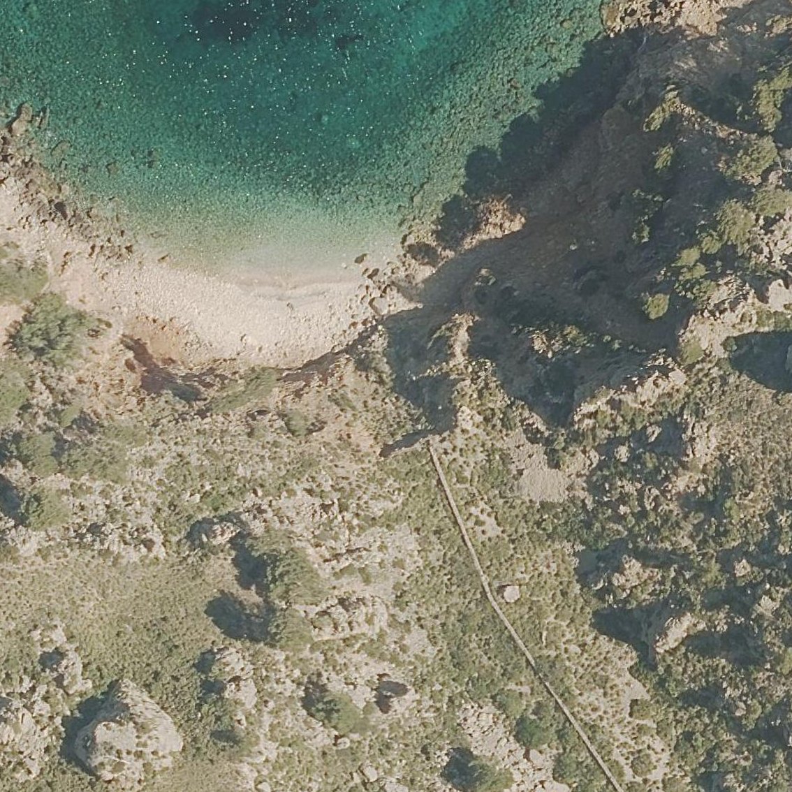 Aerial map of platja de sa Clota