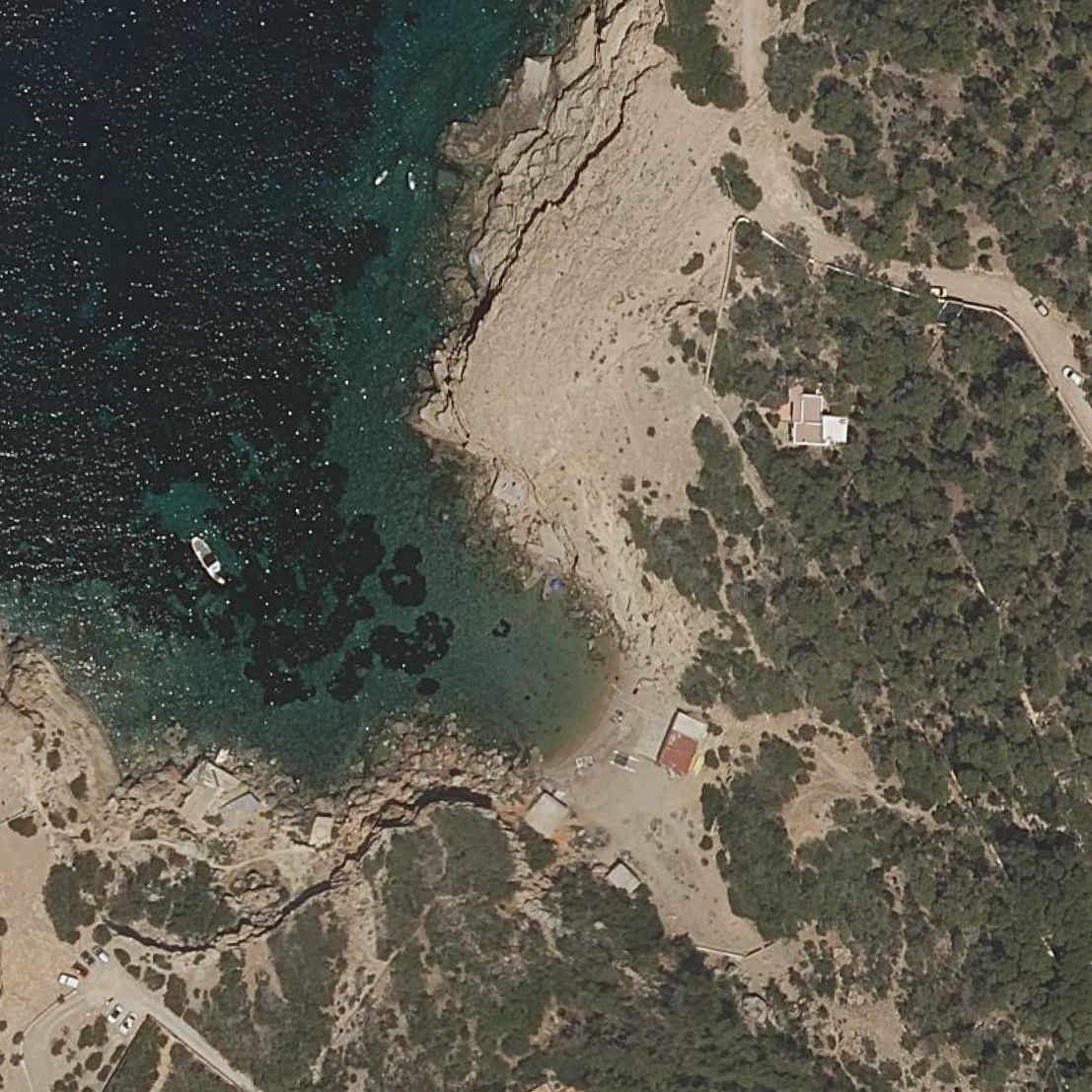 Aerial map of Platja de Sa Galera