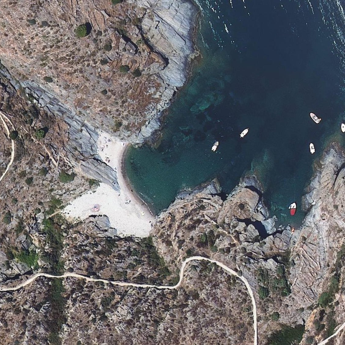 Aerial map of Platja de sa Sabolla