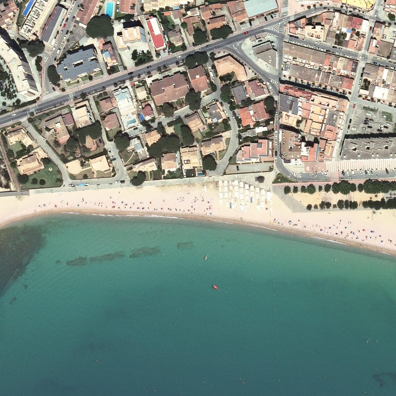 Aerial map of Platja de Sant Antoni