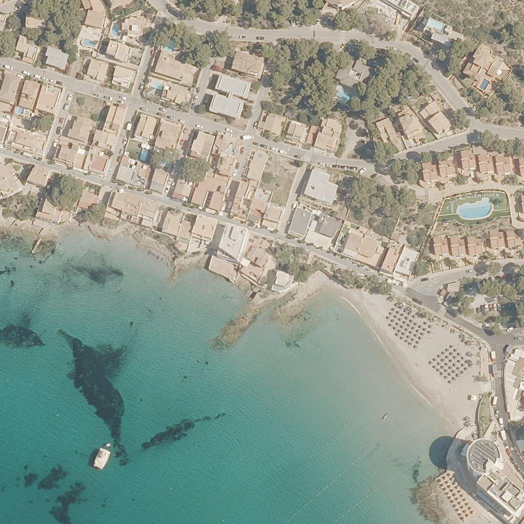 Aerial map of Platja de Sant Elm