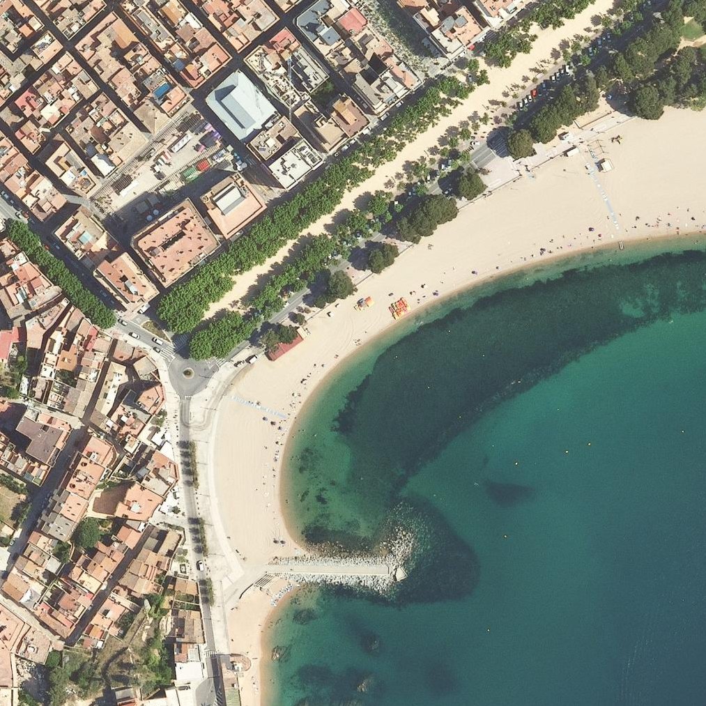 Aerial map of Platja de Sant Feliu