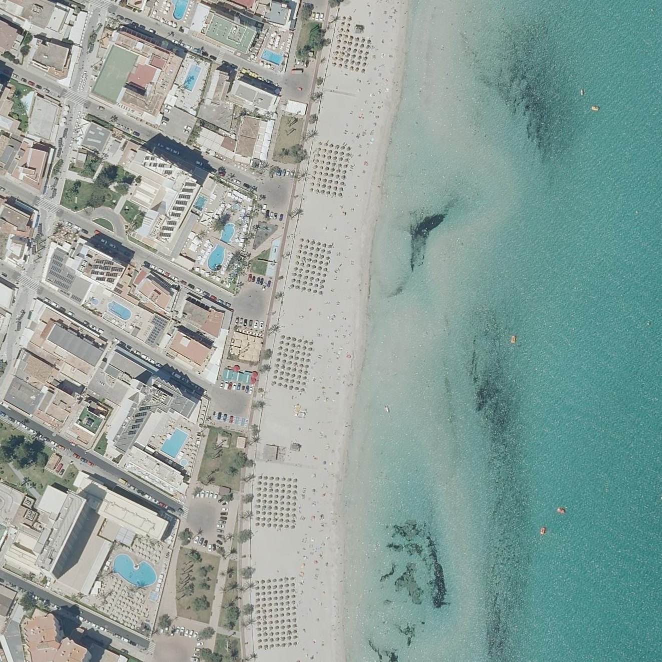 Aerial map of Platja de Sant Llorenç