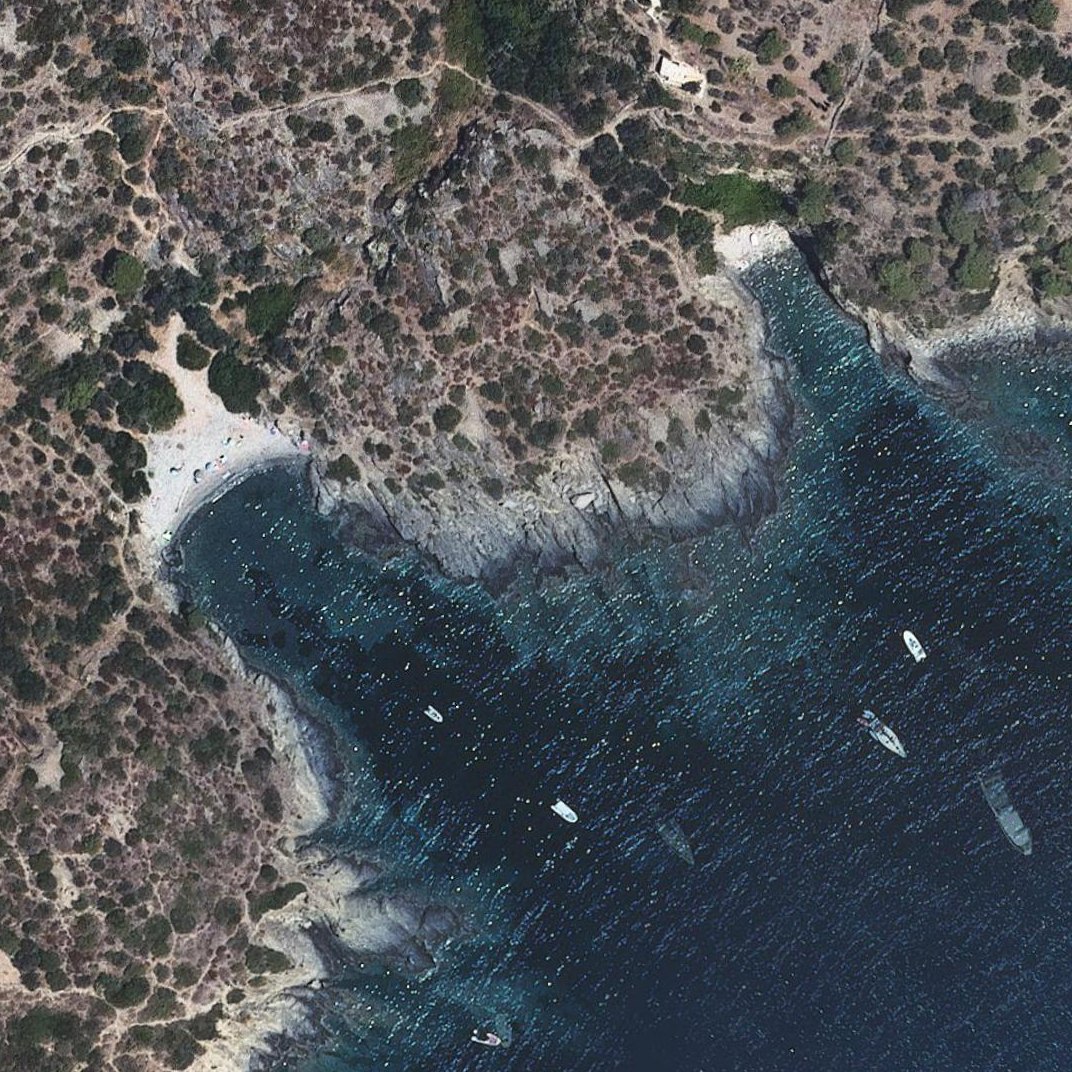 Aerial map of Platja de Sant Lluís