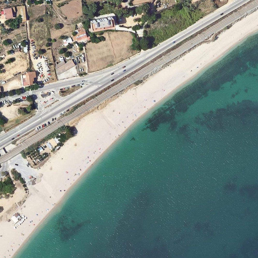 Aerial map of Platja de Sant Simó