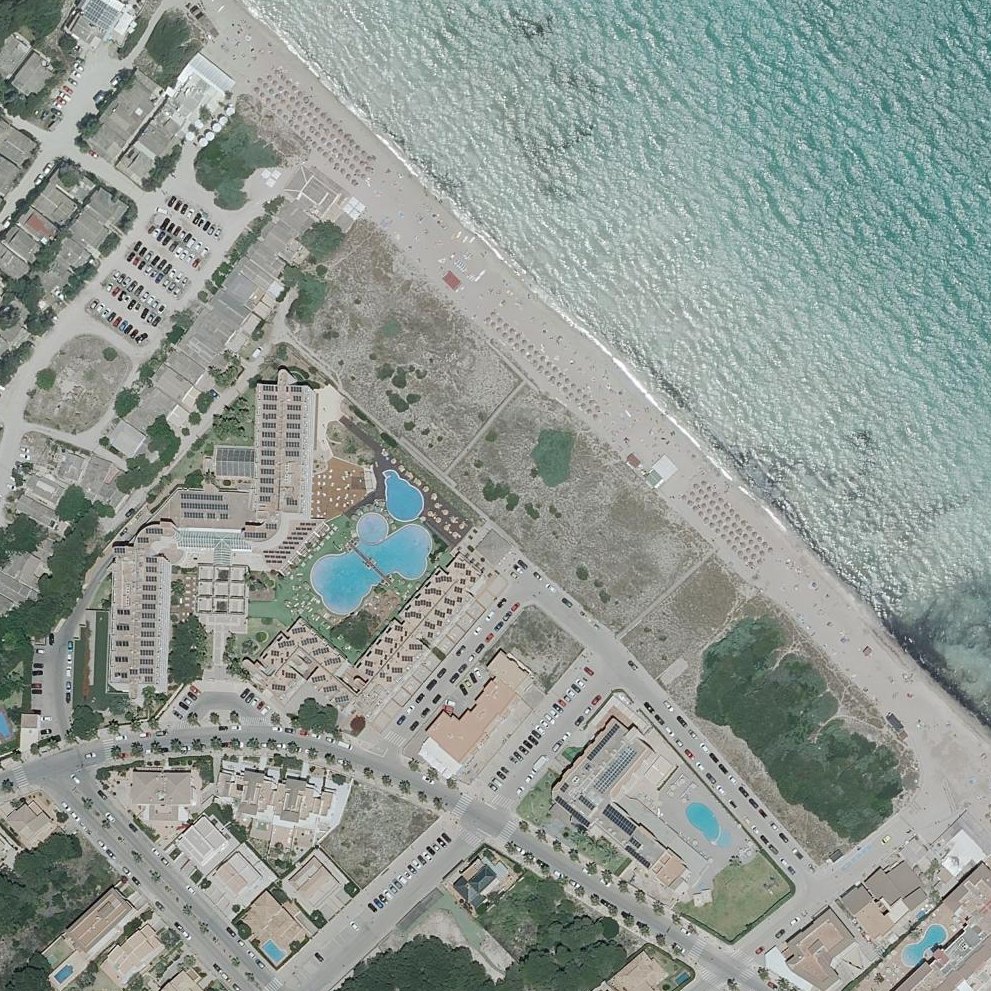 Aerial map of Platja de Santa Margalida