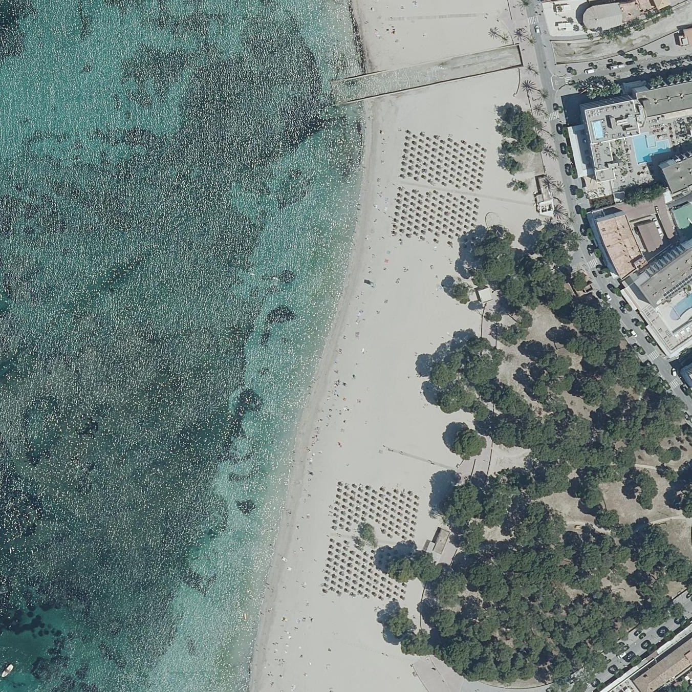 Aerial map of Platja de Santa Ponça