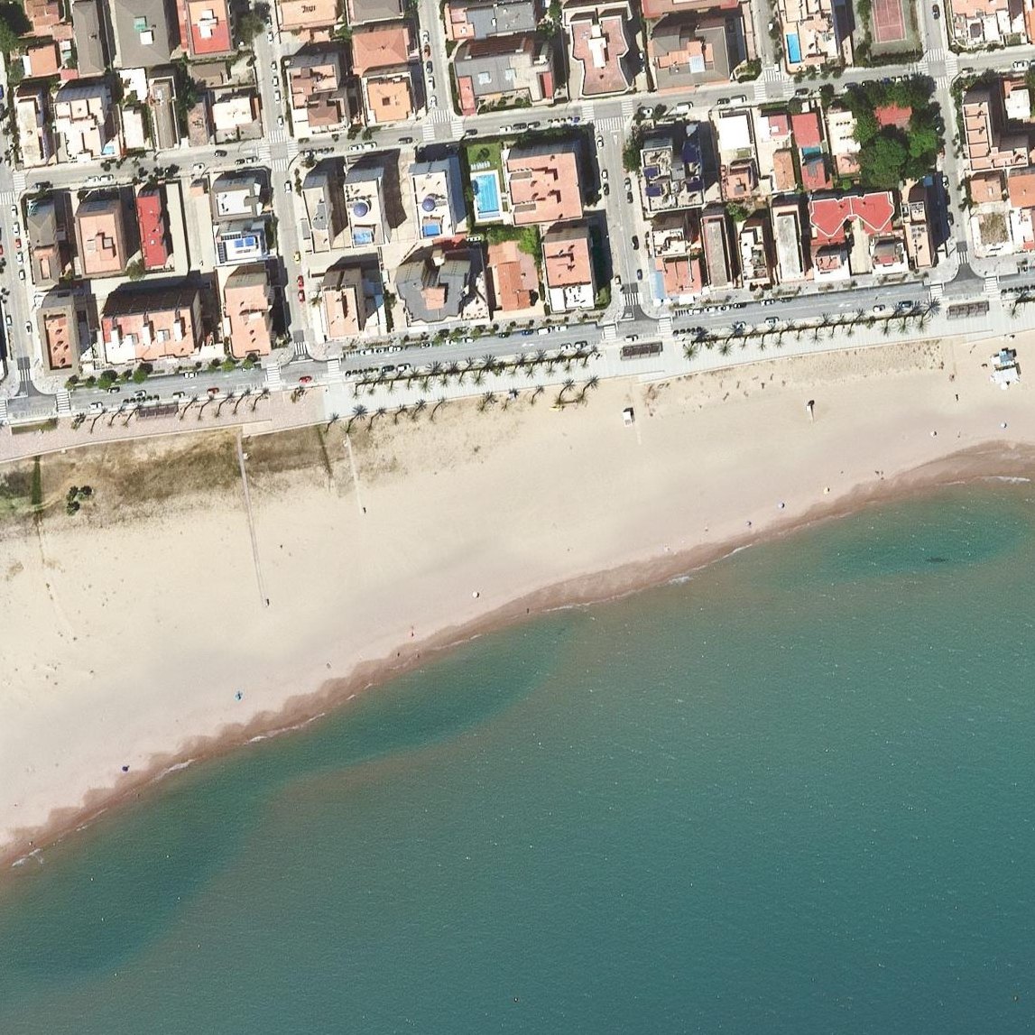 Aerial map of Platja de Segur de Calafell