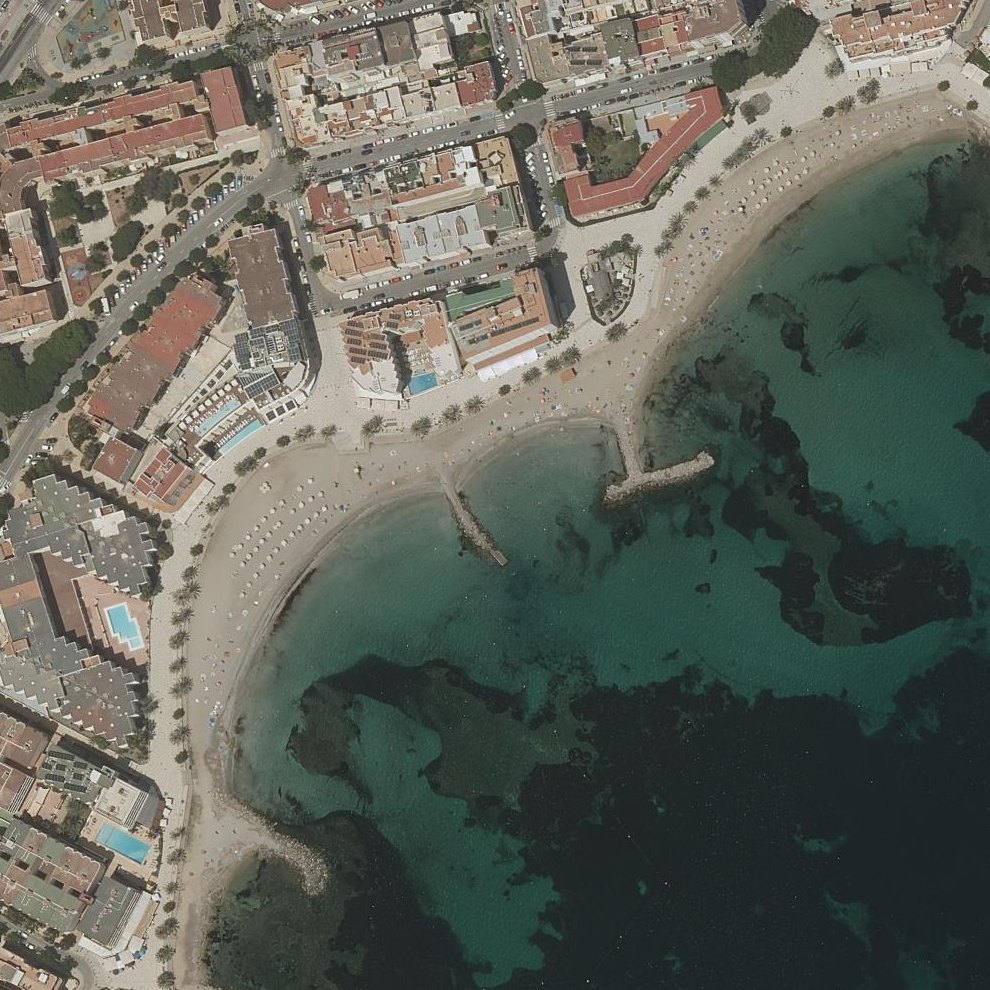 Aerial map of Platja de ses Figueretes