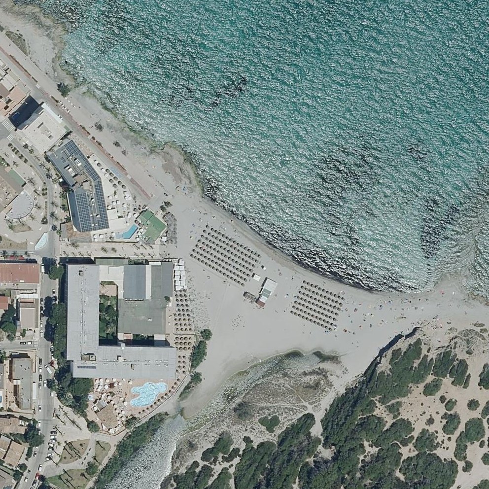 Aerial map of Platja de Son Bauló